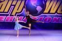 Isla Harvey and Evalyn Hammond competing in the lyrical round of the contest.