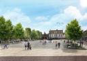 An artist's view of what the Market Square will look like.