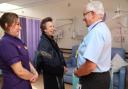 Roger Cresswell with HRH The Princess Royal and Trust Director of Midwifery, Melissa Davis.