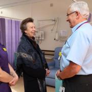 Roger Cresswell with HRH The Princess Royal and Trust Director of Midwifery, Melissa Davis.