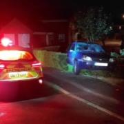 A vehicle narrowly missed a house when it crashed in Sweetings Road, Godmanchester, at around 2am on May 11.