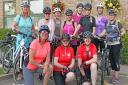 Members of the Sassy Lassies Huntingdon cycle group before a beginners ride.