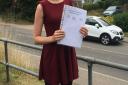 Kayleigh Duncan with her petition calling for safer St Edmunds Lane.