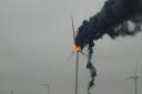 wind turbine fire 4. PHOTO: Matt Benstead.