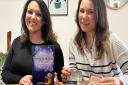 Natalie Stuart, right, with My Teddy in a Tin, and Dannii Summerfield with their new book