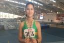 Moria Howard of Hunts AC won the bronze medal in the Southern Counties U17 Women\'s indoor triple jump championship.