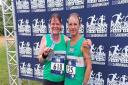 Nathalie Williams of Riverside Runners, with Gary Barnes, set a personal best at the Norfolk Half.