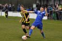 Matty Allan scored Godmanchester Rovers\' second goal in their win at Thetford. Picture: J BIGGS PHOTOGRAPHY