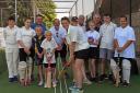 Charlotte Edwards at the opening of the new nets at Bluntisham Cricket Club.