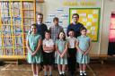 Pupils at Warboys Primary School with The Young\'uns