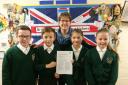 Head teacher Angela Boxall with school councillors from Warboys Primary School. Picture: ELEANOR CHIVERS