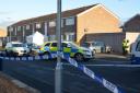 The scene of the shooting in Duck Lane, St Neots.