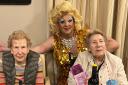 Drag queen Felicity Flappes entertained residents at Field Lodge care home in St Ives as part of LGBT+ History Month.