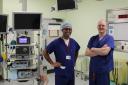 Consultant Surgeon at Hinchingbrooke Hospital, Adrian Harris (left), was among only six nominees shortlisted for the coveted Silver Scalpel Award. Pictured with Senior Registrar Jason George.