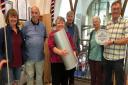 Members of the Great Paxton History Society and bell ringers helped to lay the time capsule in the church.