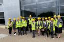 Students visited the recycling centre at Waterbeach.