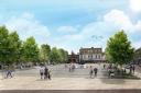 An artist's view of what the Market Square will look like.