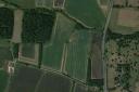 Farmland north of Vicarage Lane, Diddington, Cambridgeshire, where a new solar farm is proposed.