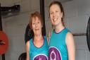 Sue Allen (L), who attends NW Fitness Studio in the town, has taken the brave decision to compete in the Nottingham Strong Open event on December 17.