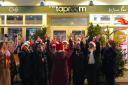 St Ives Musical Theatre Choir singing outside The Taproom