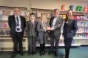 MP Anthony Browne with the eco champions at Ernulf.