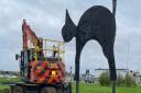 National Highways have taken the Black Cat statue down.