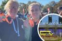Hayley Lawrence, and her daughter Megan, are running the Manchester Marathon to raise funds for the Royal Papworth Charity. Here, they are holding their medals from the Cambridge Town and Gown 10K.