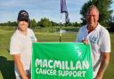Frazer Paxton (L) and Stephen Swiffin (R) during the 'longest day golf challenge' in aid of Macmillan Cancer Support