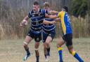 Ollie Raine on the charge for St Ives