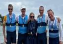 St Neots Rowing Club\'s winning coxed four: Stuart Williams, Bob Hetherington, Rachel Tackley, Jim Farrell, Kevin Sadler.
