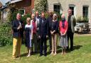 MP Shailesh Vara with Trustees and Advisory Council in front of Ferrar House.