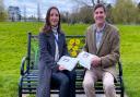 Tony Larkins delivering the seeds to Huntingdonshire District Council\'s open spaces officer Molly Ward.