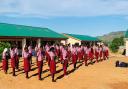 Students gather for school at the Hope Secondary School in Mangochi, Malawi.
