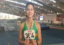 Moria Howard of Hunts AC won the bronze medal in the Southern Counties U17 Women\'s indoor triple jump championship.