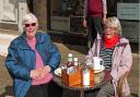 Mrs Linley and Christine Andrews both 77 years old from St Neots were also basking in the sunshine.