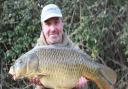 Martyn Lowe moved swims three times before landing a Common Carp.