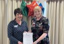 Field Lodge Care Home in St Ives has been awarded the Care Fit for VIPS accreditation. Pictured is head of nursing, care and dementia at Care UK, Suzanna Mumford (R) and Home Manager, Linda Martinez (L).