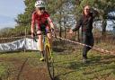 Charlie Coad-Bell on his way to his best-ever finish in the Eastern Cyclo-Cross League.