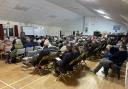 More than 150 people were at the Reject Luton Airport Stacking public meeting in Little Gransden to discuss the impact of aircraft noise in several Huntingdonshire villages.
