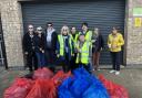 The Little Paxton community turned out in force for the litter pick and collected more than 20 bags of rubbish.