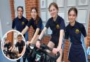 Sawtry Village Academy Year 7 pupils took on an ambitious indoor cycling challenge in the Academy Leisure Centre to raise money for charity.