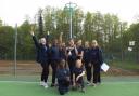 Thongsley Fields Primary School celebrate winning the Hunts School Sports Partnership's Bee Netball competition.