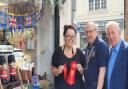 The Jade Jones shop at 13 Great Whyte. Also pictured is President of Rotary and Rotarian, Richard Hyde, and John Yule, the current president of the Ramsey Rotary Club.