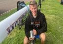 Huntingdon Boat Club's Daniel Grant finished an impressive first and second in his races at the Peterborough Regatta.