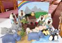 The knitted Noah's Ark forms part of the exhibition.