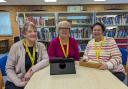 Kay Stanness, Sandra Brazier and Linda Friend volunteer as Digital Buddies at St Neots Library.