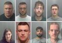 Some of the faces of criminals jailed in March.