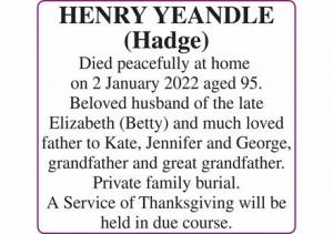HENRY YEANDLE