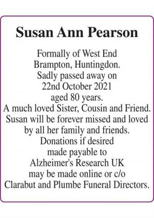 Susan Ann Pearson