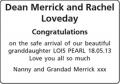 Dean Merrick and Rachel Loveday
